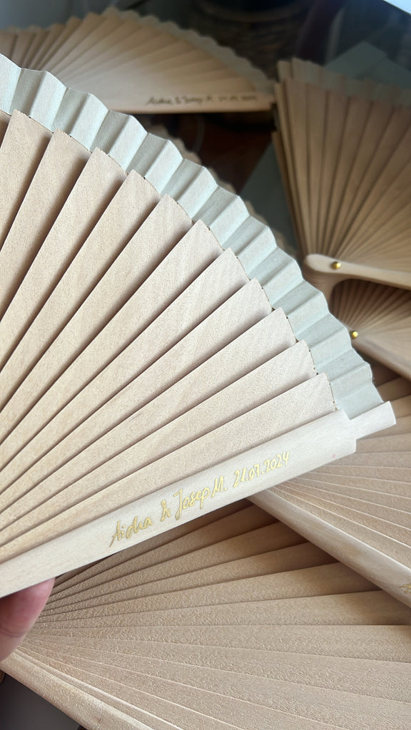 ABANICO MADERA NATURAL #1