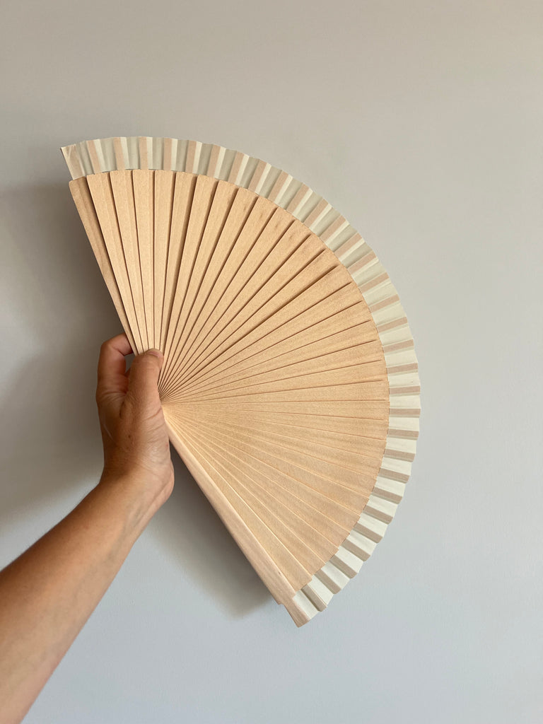ABANICO MADERA NATURAL #1