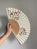 Abanicos lacados pintados a mano – Flores variadas