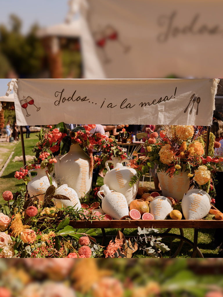 CARTEL Y SEATING DE TELA IMPRESO