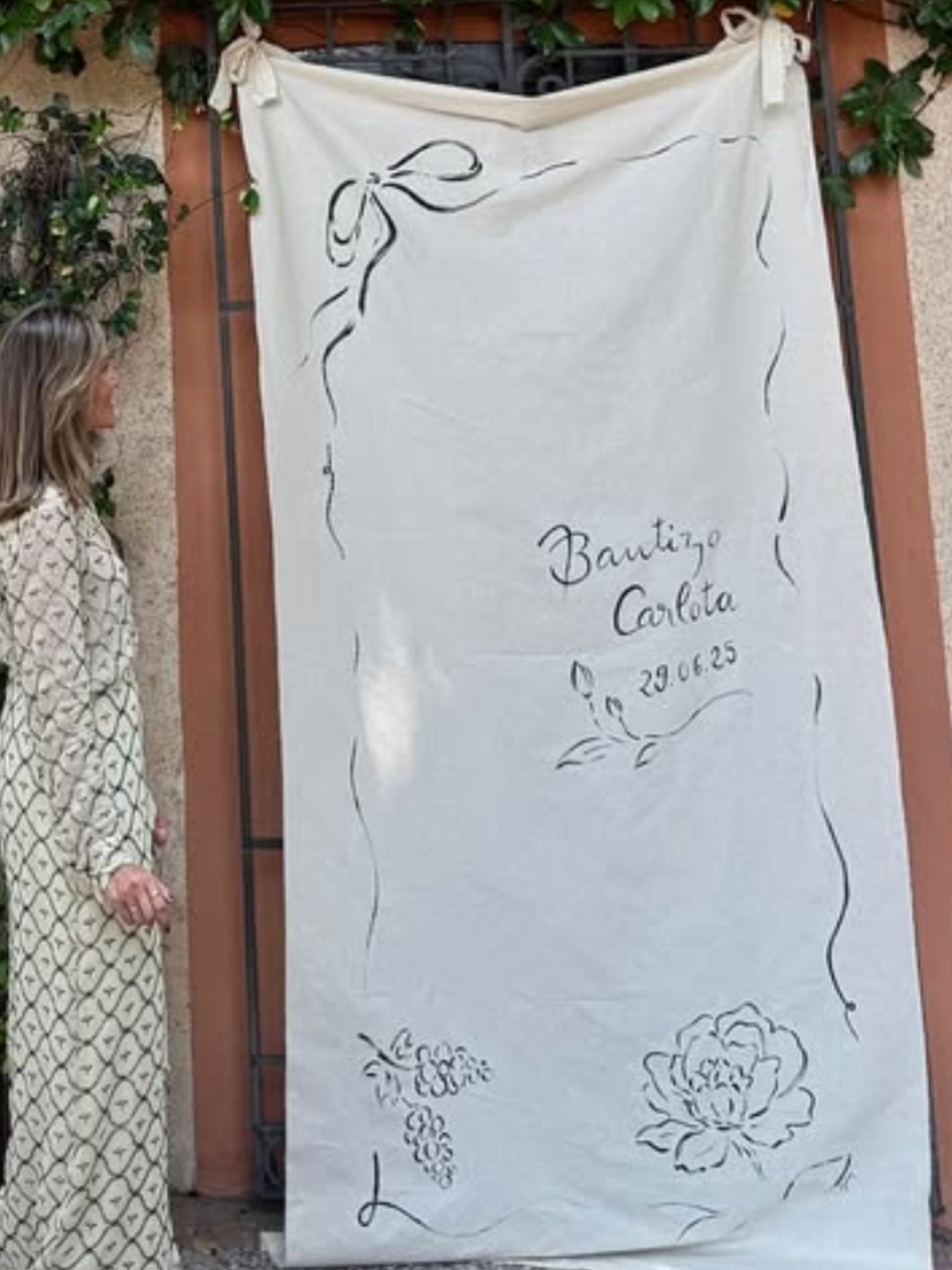 CARTEL SOBRE TELA PINTADO A MANO