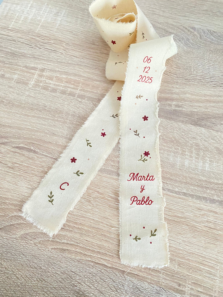 CINTA PERSONALIZADA PARA RAMO DE NOVIA