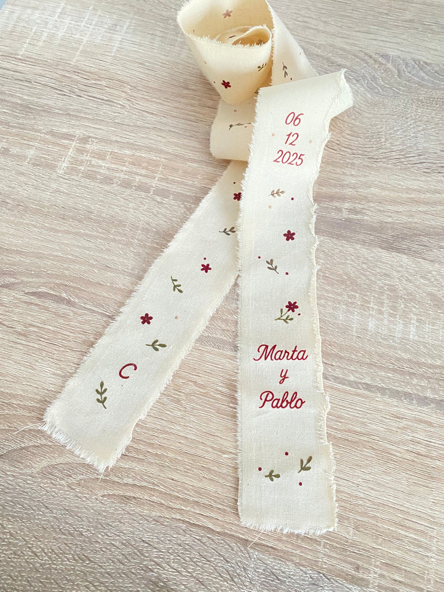 CINTA PERSONALIZADA PARA RAMO DE NOVIA