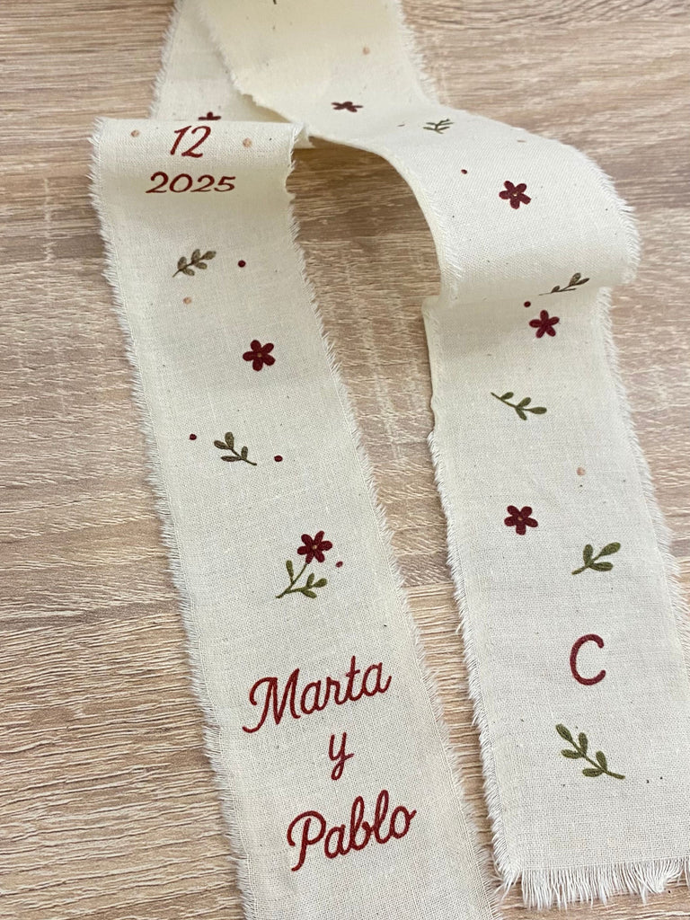 CINTA PERSONALIZADA PARA RAMO DE NOVIA