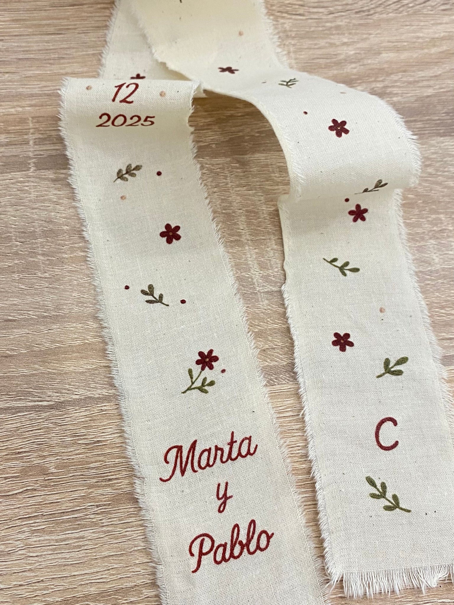 CINTA PERSONALIZADA PARA RAMO DE NOVIA