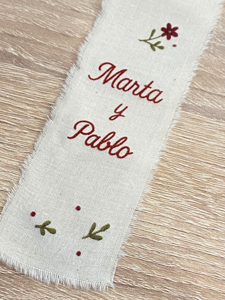 CINTA PERSONALIZADA PARA RAMO DE NOVIA