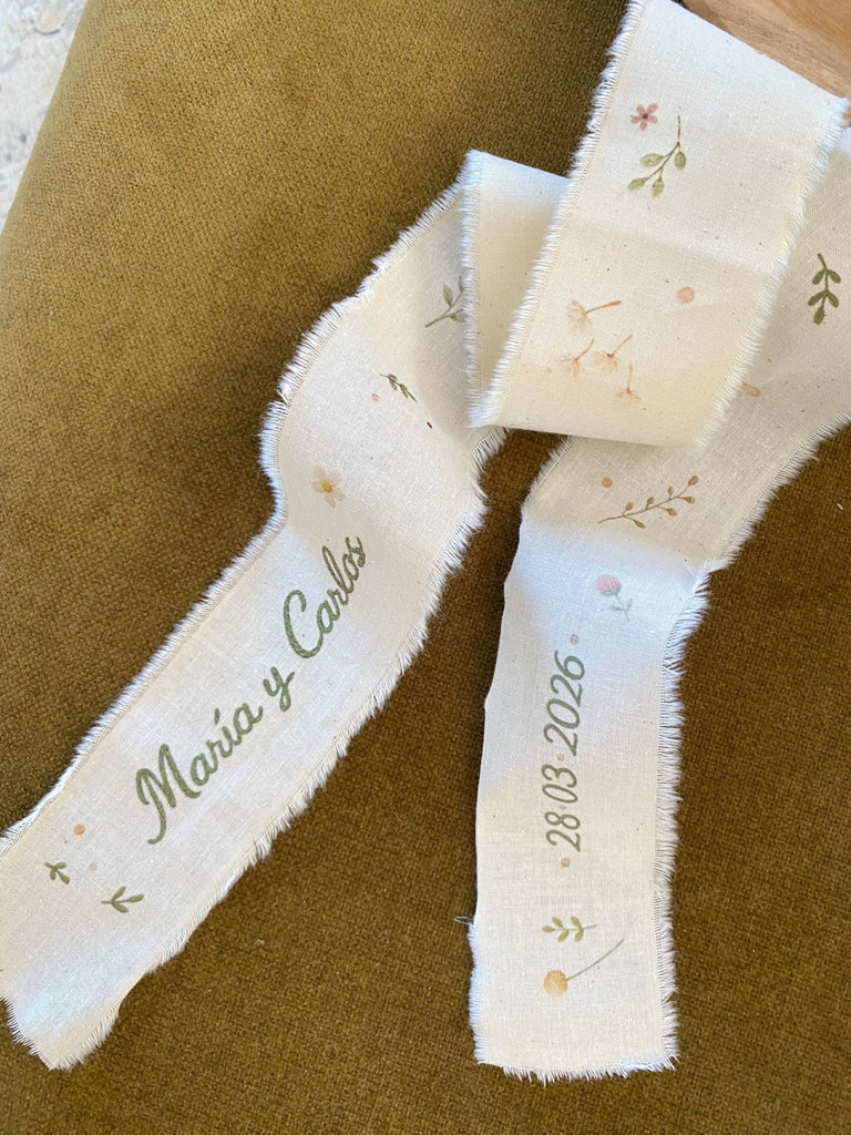 CINTA PERSONALIZADA PARA RAMO DE NOVIA