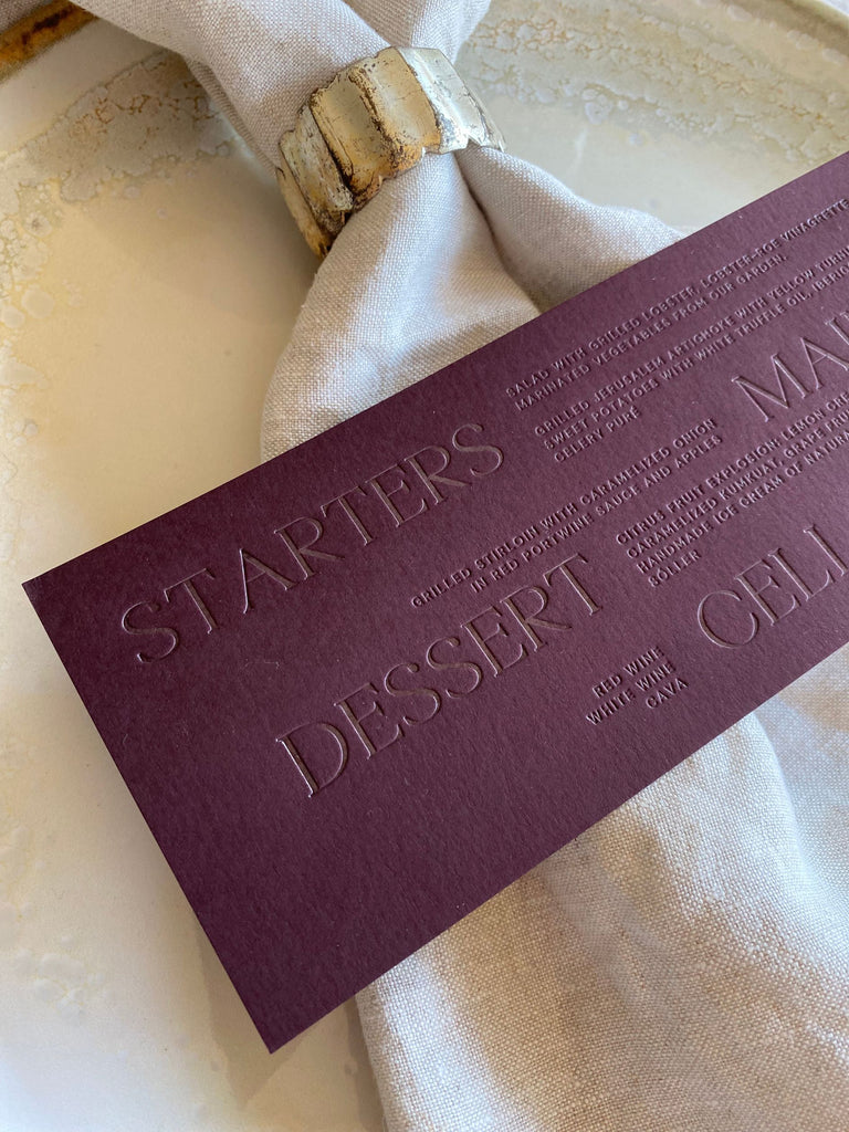 MINUTAS DE PAPEL EN RELIEVE PERSONALIZADAS