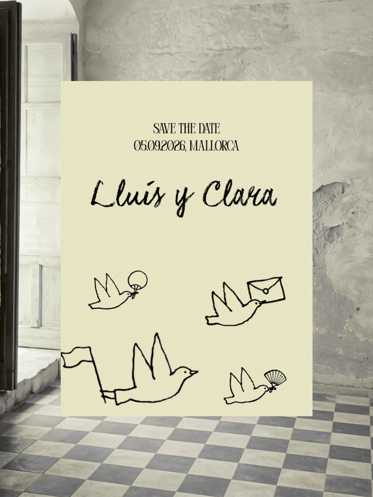 Save the Date online ilustrado con movimiento