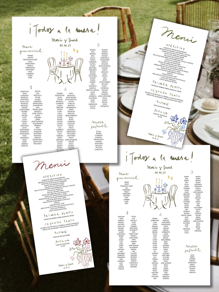 CARTEL Y SEATING DE TELA IMPRESO