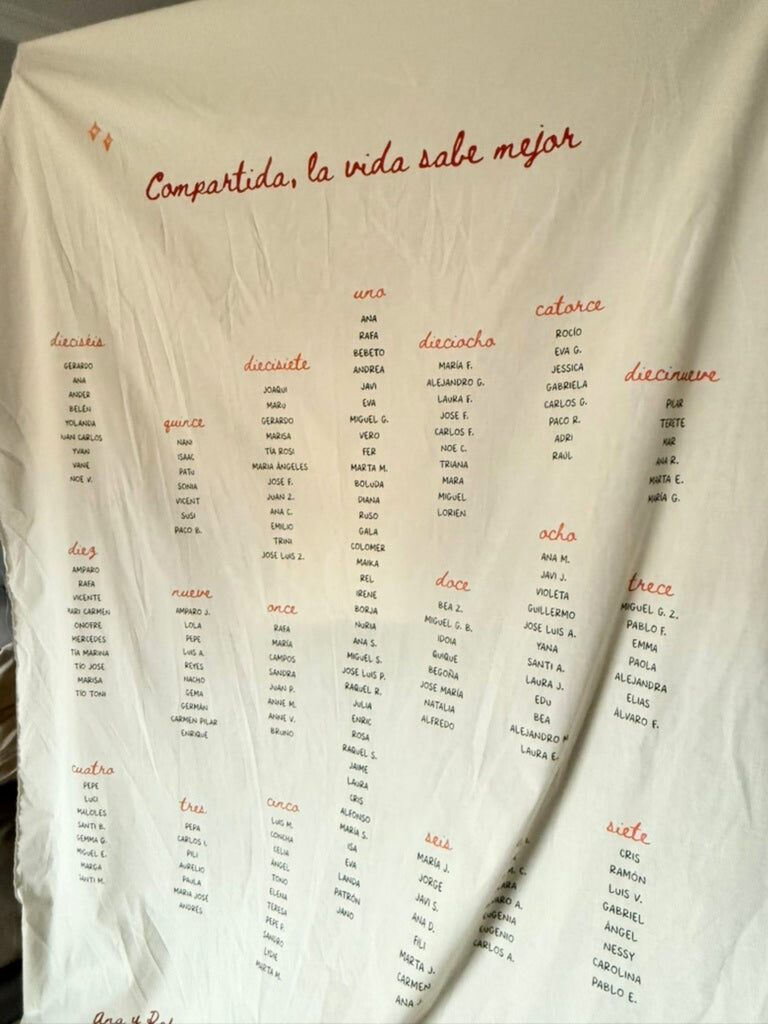 CARTEL Y SEATING DE TELA IMPRESO